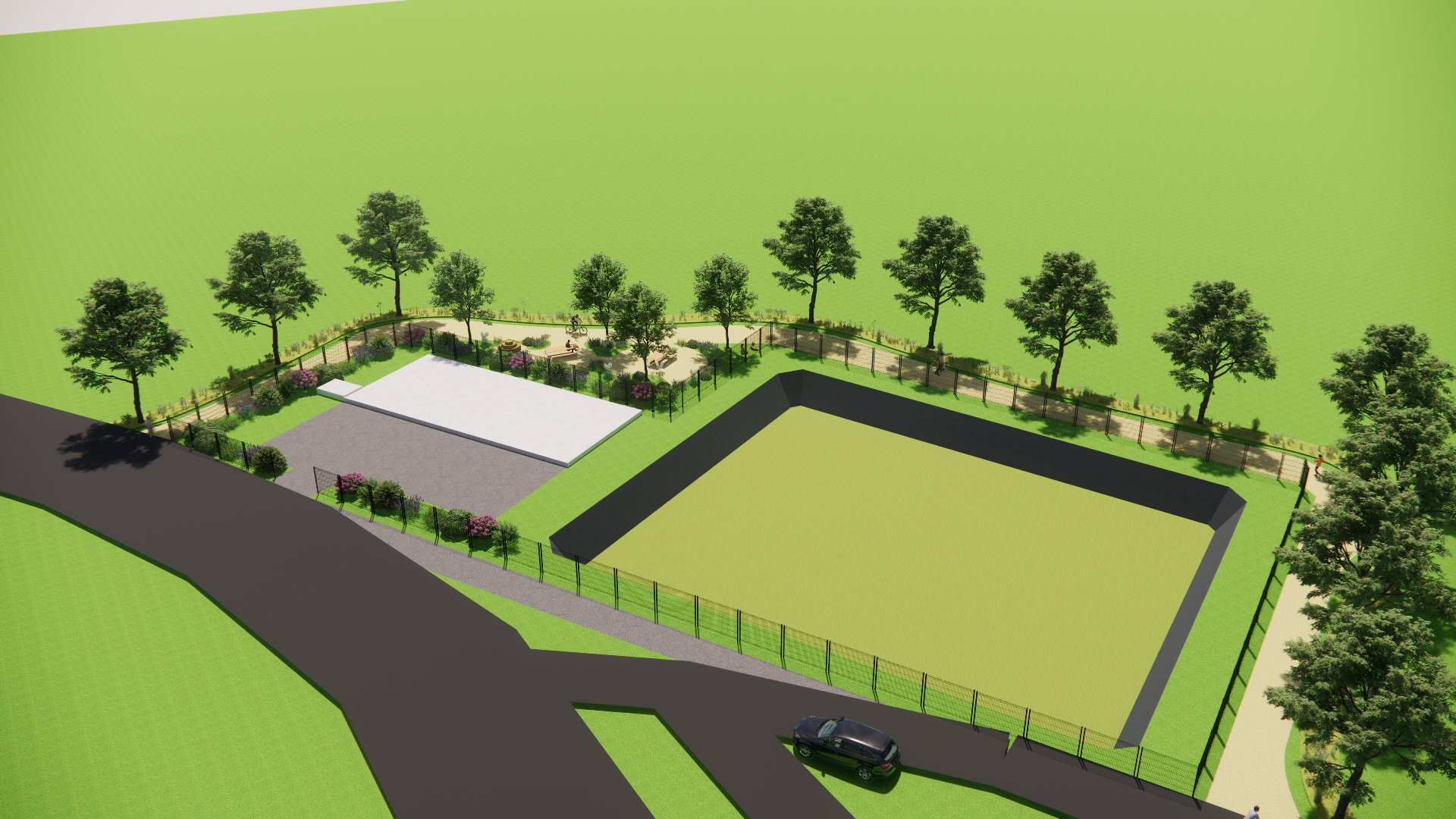 Aménagement paysager du site d'assainissement SUEZ